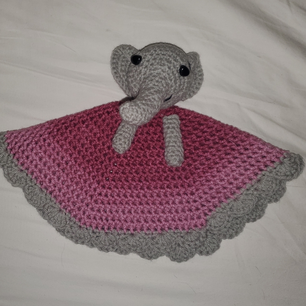 Baby crochet elephant lovey HANDMADE